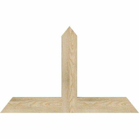 Ekena Millwork Portland Rough Sawn Timber Gable Bracket, Douglas Fir, 36"W x 23"H x 2"D x 4"F, 15/12 Pitch GBW036X23X0204POR00RDF